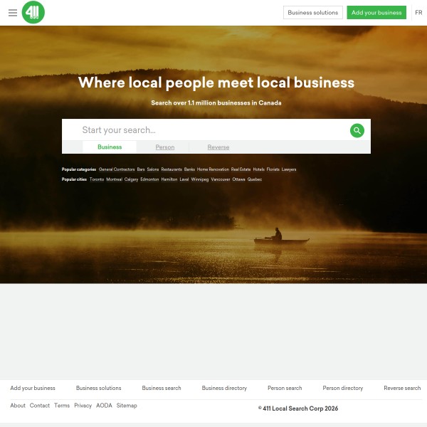 411.ca homepage screenshot