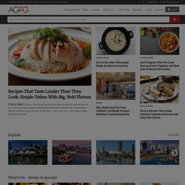 AGFG homepage screenshot
