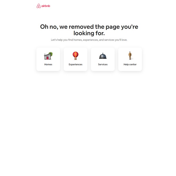 Airbnb homepage screenshot