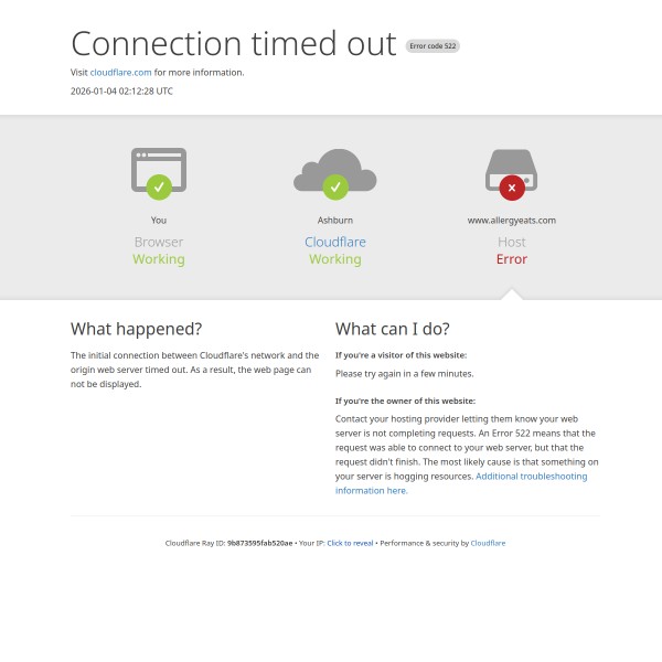 Allergy Eats homepage screenshot