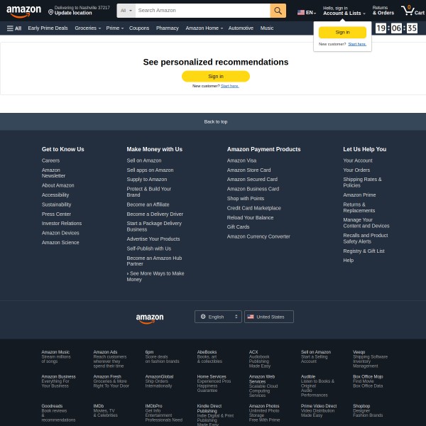 Amazon Home Services homepage screenshot