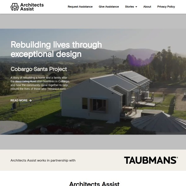 Architects Assist homepage screenshot
