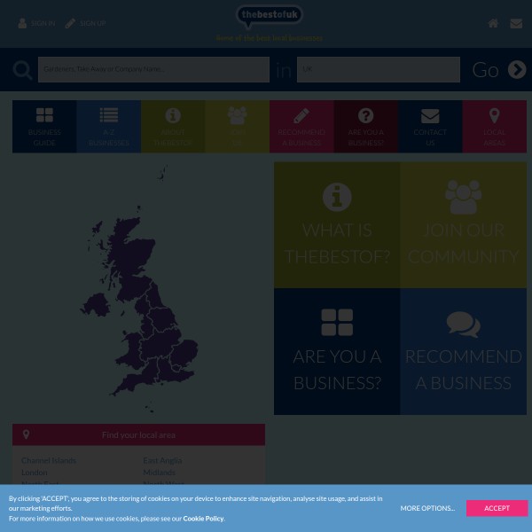 The Best of UK homepage screenshot
