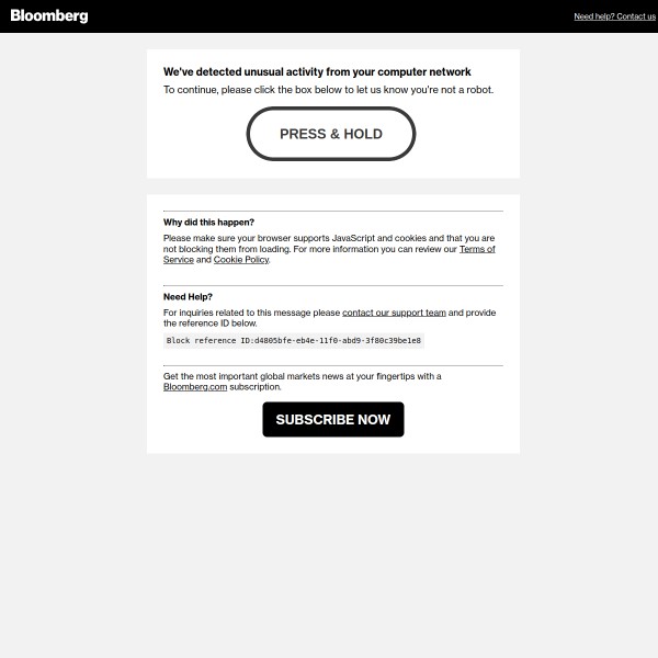 Bloomberg homepage screenshot