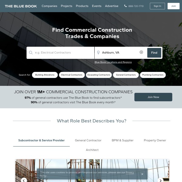 Blue Book Network homepage screenshot