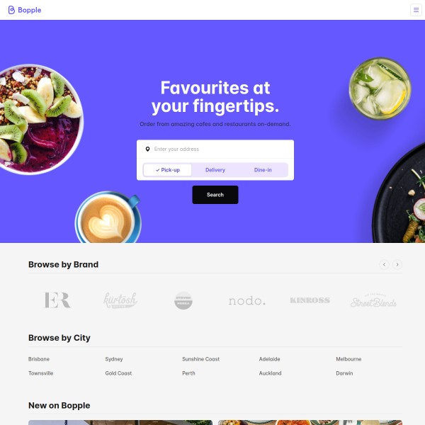 Bopple homepage screenshot