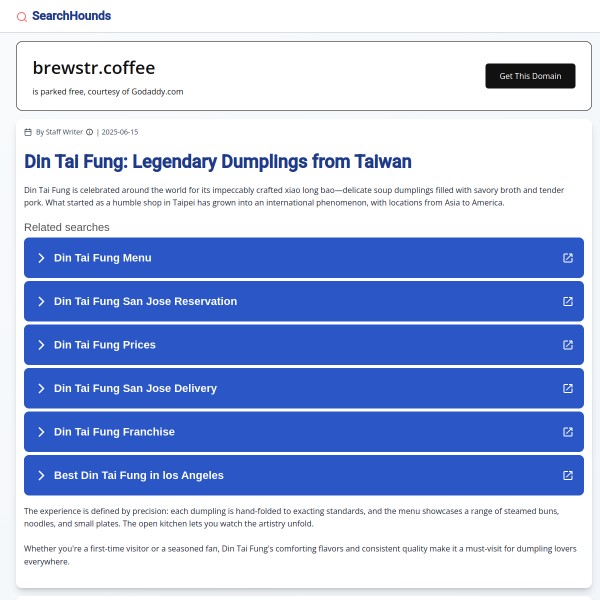 brewstr.coffee homepage screenshot