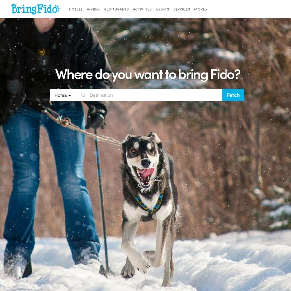 BringFido homepage screenshot