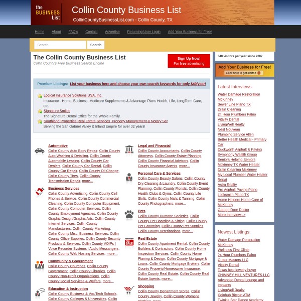 businesslistus.com homepage screenshot
