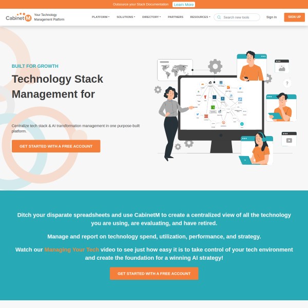 CabinetM homepage screenshot