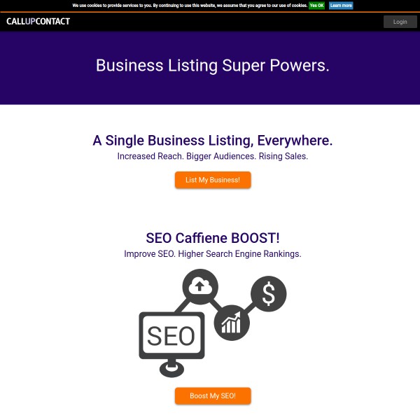 CallupContact homepage screenshot