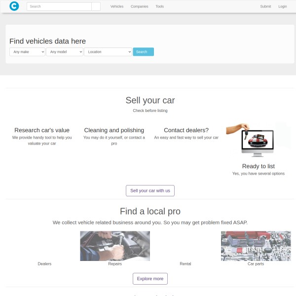 carpage.co.nz homepage screenshot