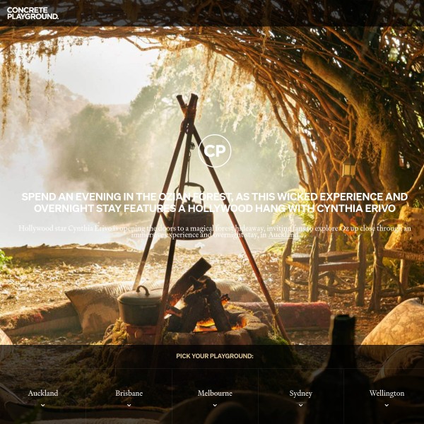 Concrete Playground homepage screenshot