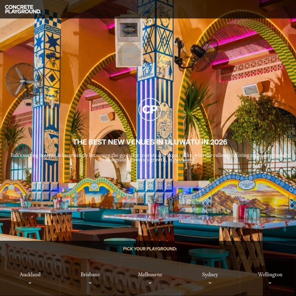 Concrete Playground homepage screenshot