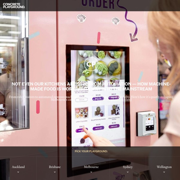 Concrete Playground homepage screenshot