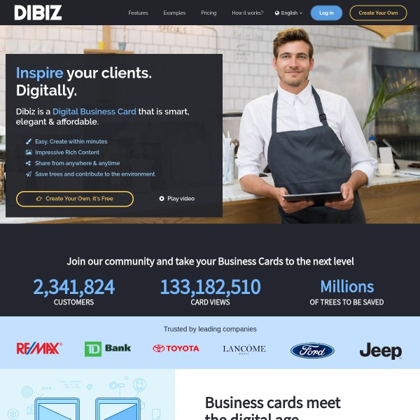 Dibiz homepage screenshot