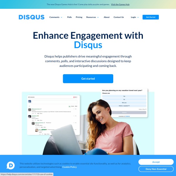 Disqus homepage screenshot