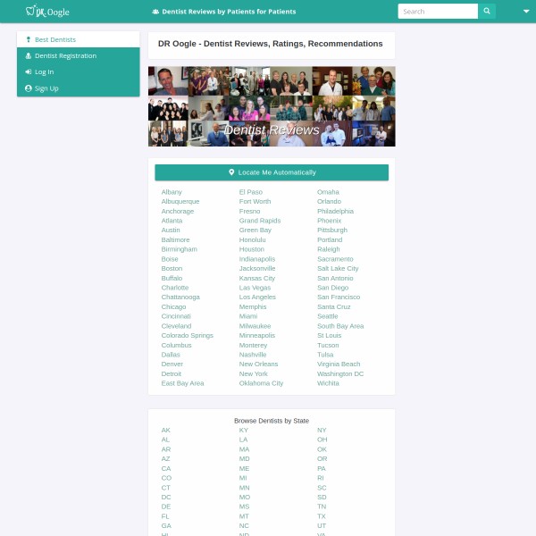Doctor Oogle homepage screenshot
