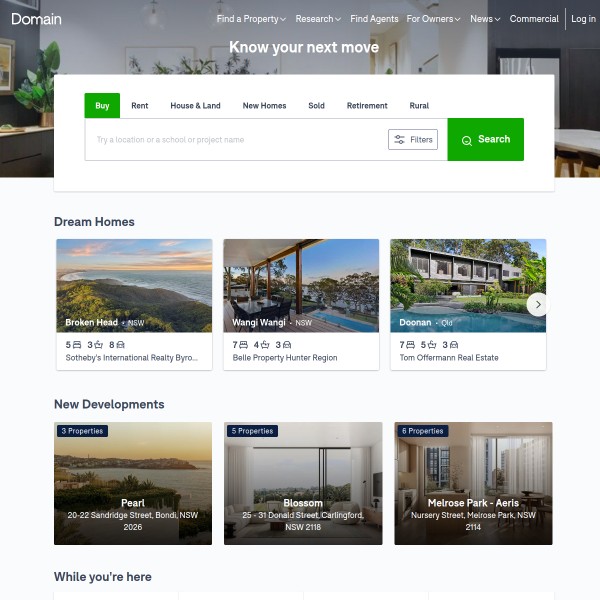 Domain homepage screenshot
