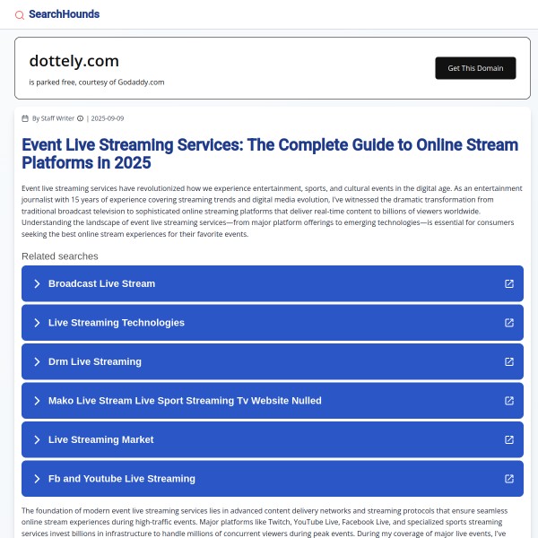 Dottely homepage screenshot