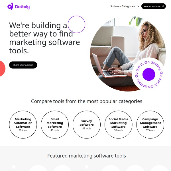 Dottely homepage screenshot