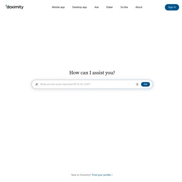 Doximity homepage screenshot