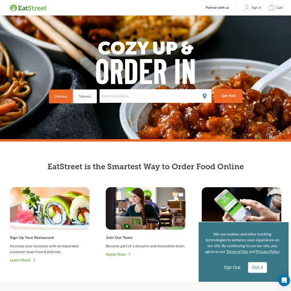 Eat Street homepage screenshot