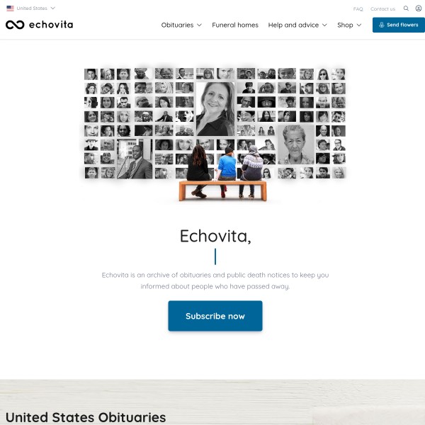 EchoVita homepage screenshot