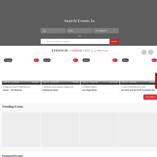 Eventsfy homepage screenshot