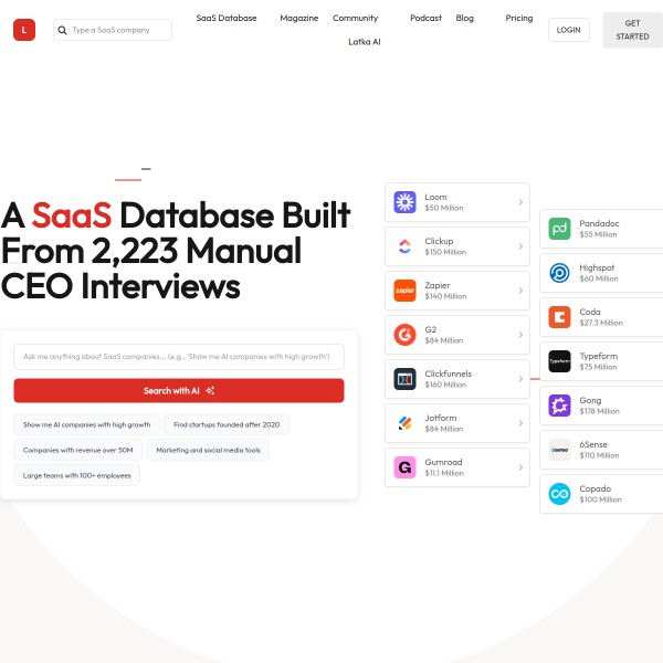 GetLatka homepage screenshot