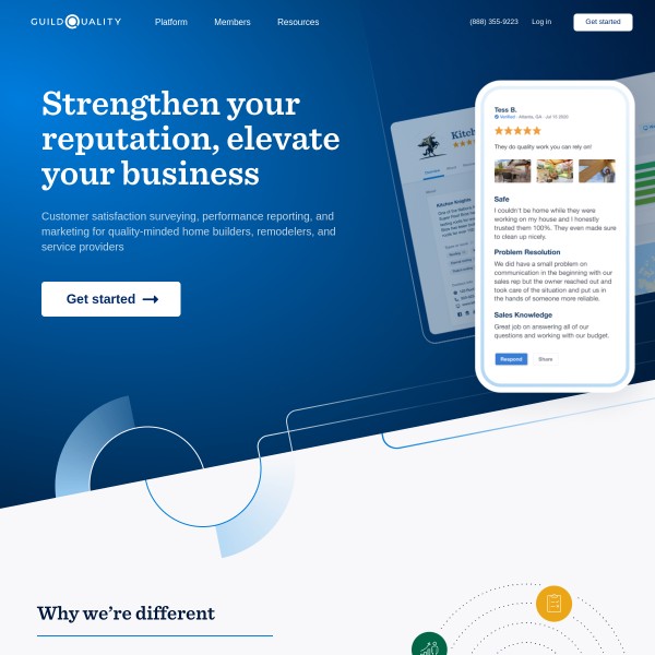 Guild Quality homepage screenshot