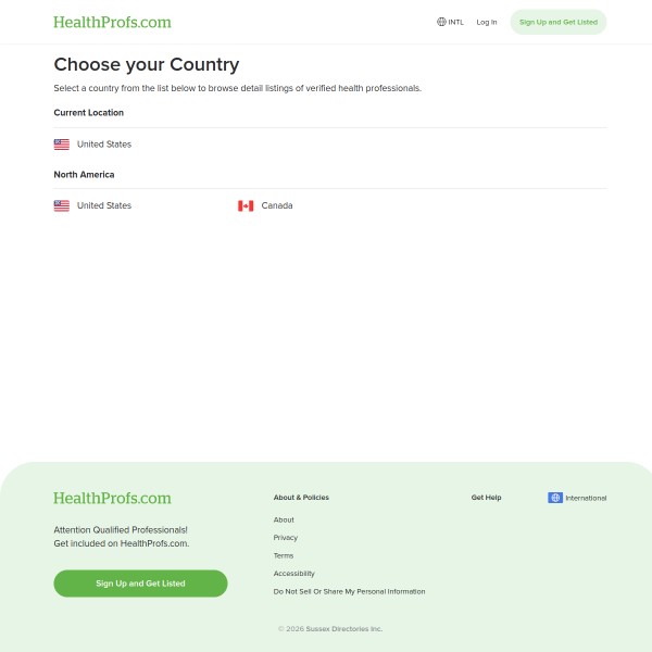 HealthProfs.com homepage screenshot