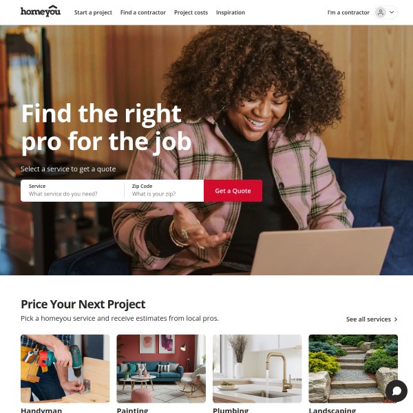 homeyou homepage screenshot