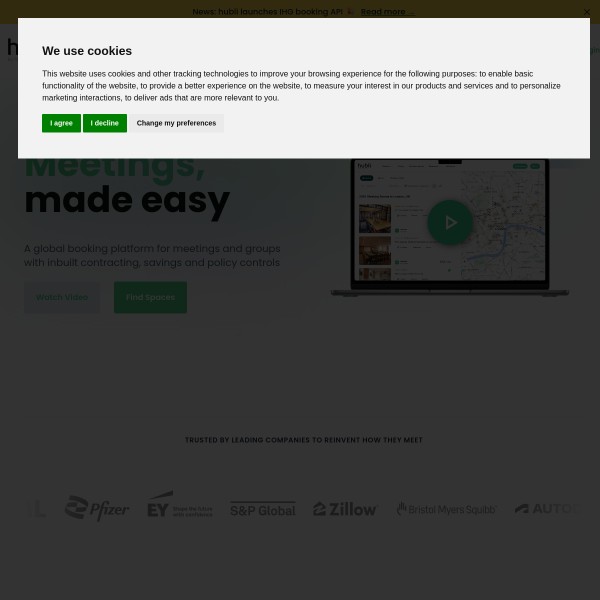 Hubli homepage screenshot