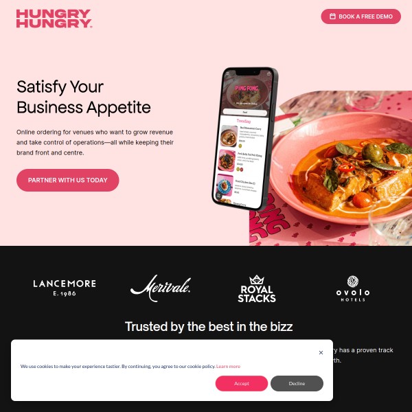 Hungry Hungry homepage screenshot
