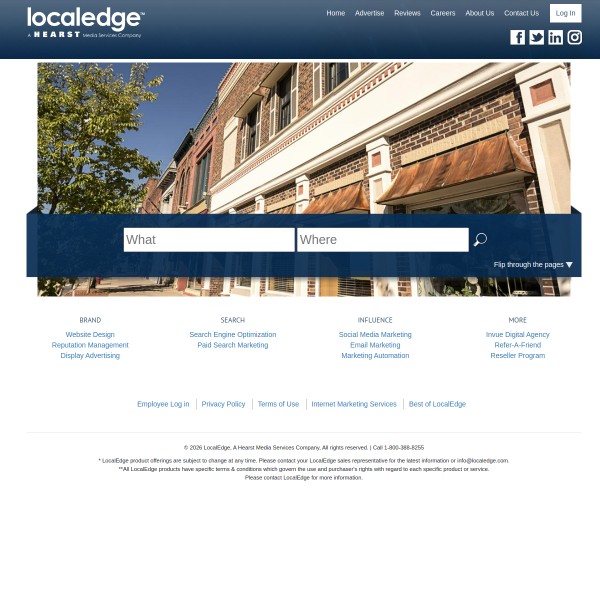 LocalEdge homepage screenshot