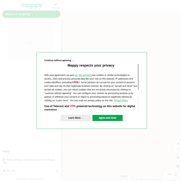 Mappy homepage screenshot