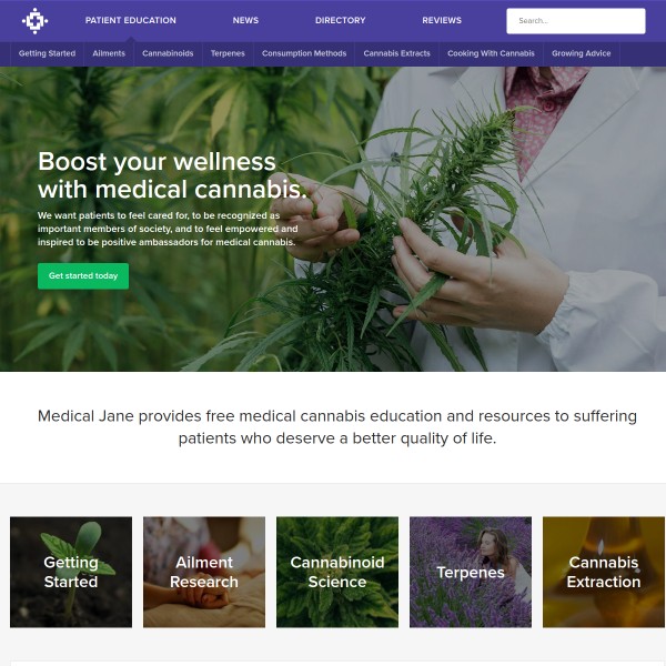 Medical Jane homepage screenshot