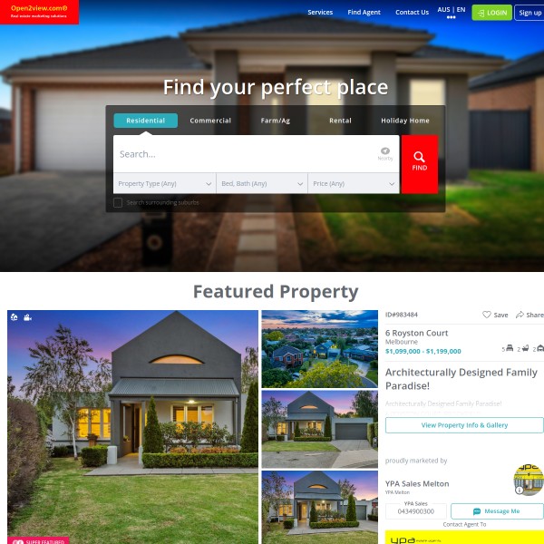Open2View homepage screenshot