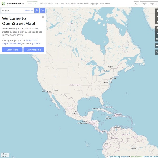 OpenStreetMap homepage screenshot