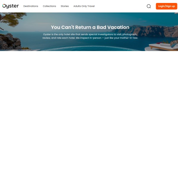 Oyster homepage screenshot