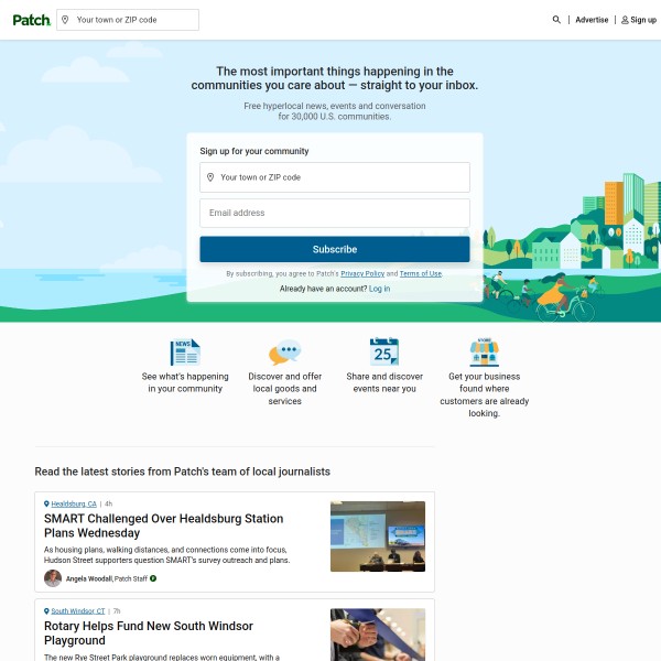 Patch homepage screenshot