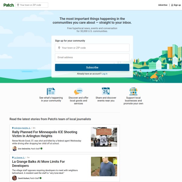 Patch homepage screenshot