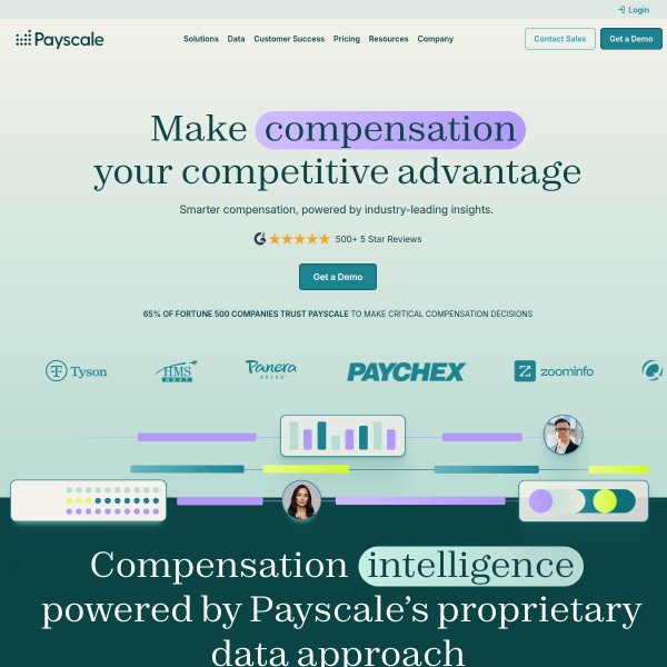 Payscale homepage screenshot
