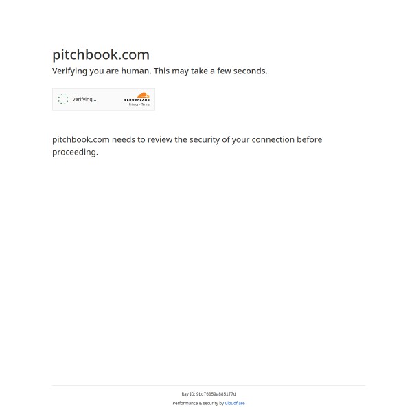 PitchBook homepage screenshot