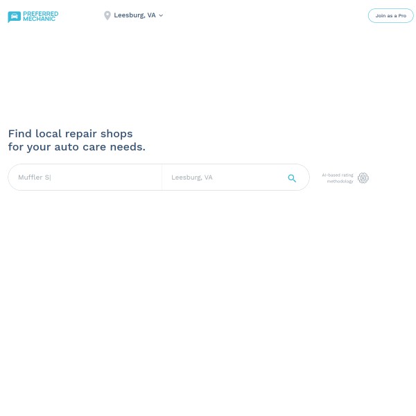 Preferred Mechanic homepage screenshot