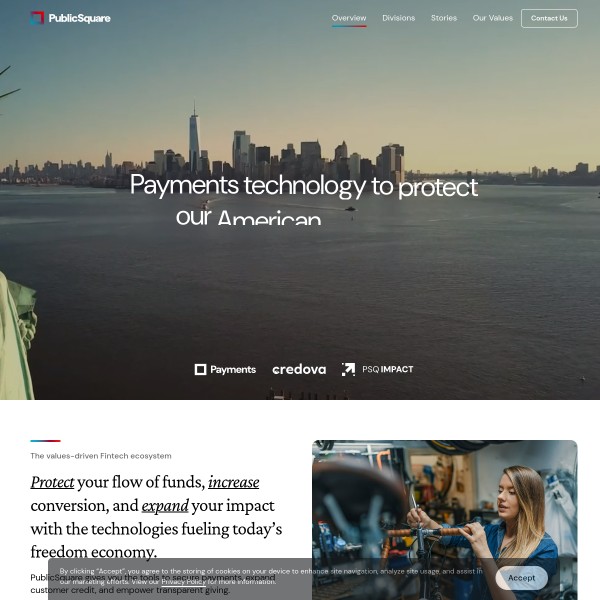 PublicSquare homepage screenshot