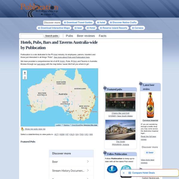 Publocation homepage screenshot