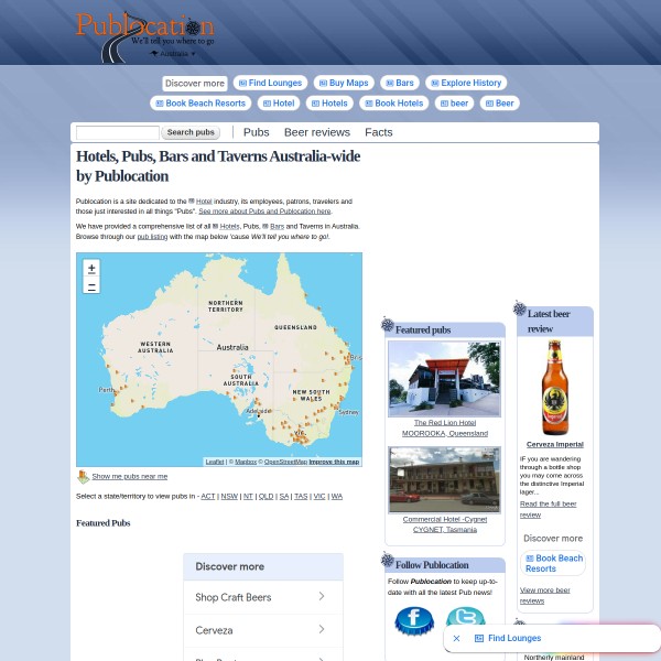 Publocation homepage screenshot