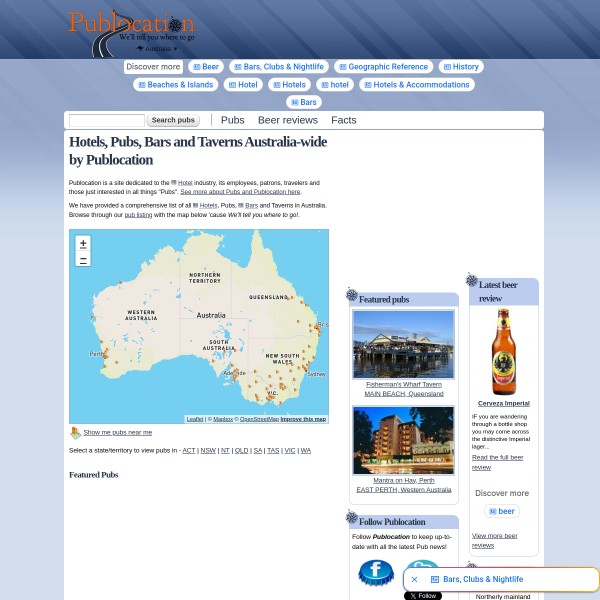 Publocation homepage screenshot